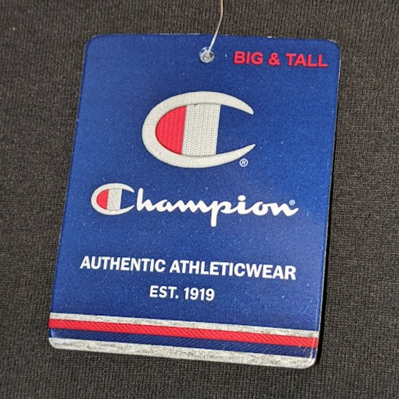 Champion Mens Big & Tall 1XL Black Graphic Logo T-Shirt XL New w/Tags - Picture 4 of 7